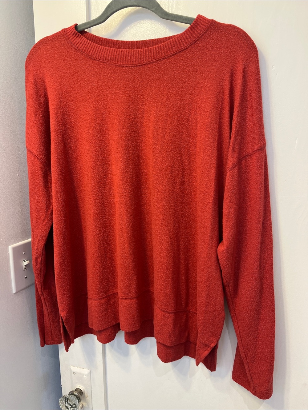 Lucky Brand Women's Rust Pink Crewneck Sweater